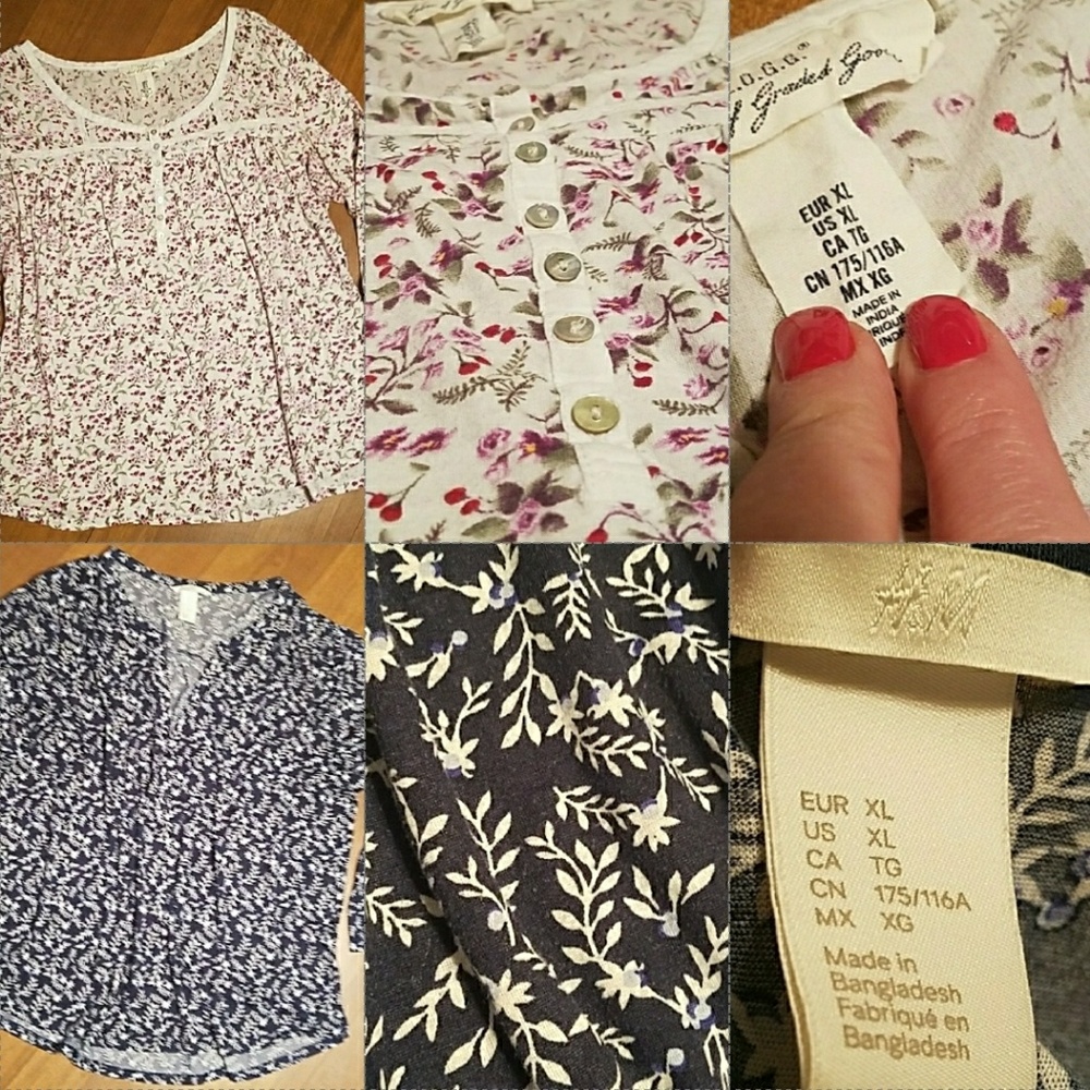 Lot of 2 Lightweight blouses